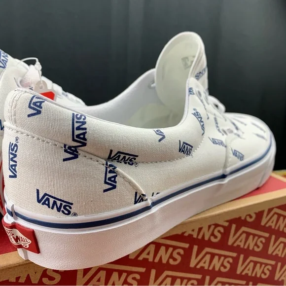 Vans Era White + Blue Logo Men's Various Sizes - Picture 5 of 13